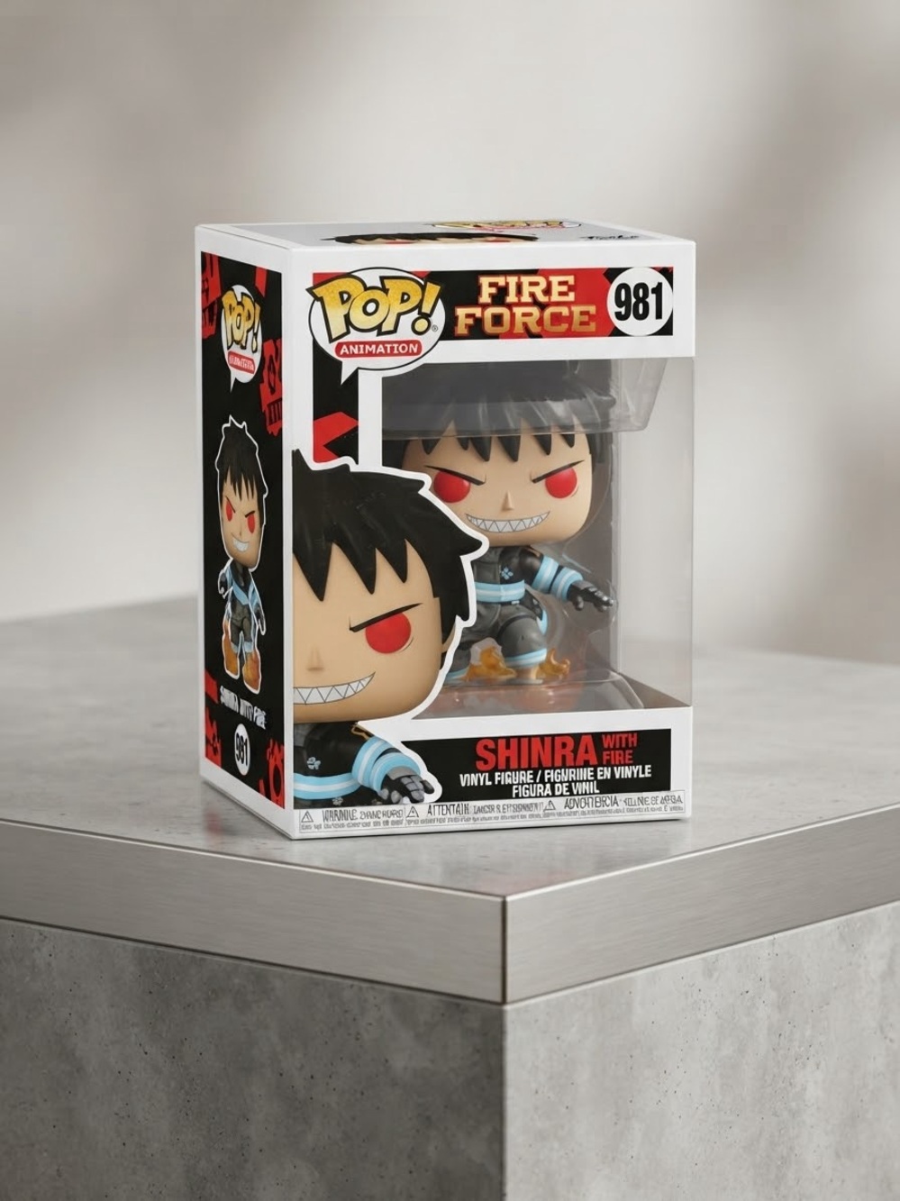 Funko Pop! Fire Force Shinra Vinyl Figure - Black, Blue, Red